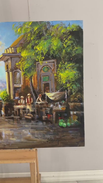 Eski İstanbul'un Renkleri Yağlı Boya Tablosu
