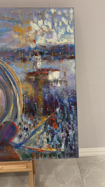 Rüyalarda Kız Kulesi Yağlı Boya Tablosu