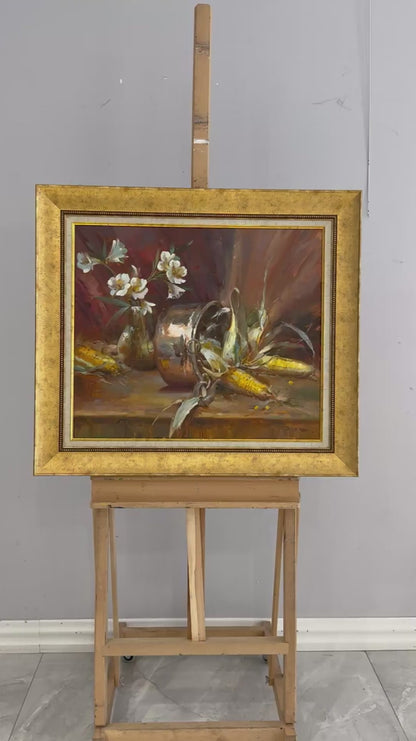 Masanın Üzerinde Zaman Yağlı Boya Tablosu