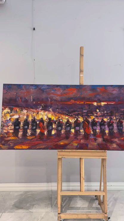 İstanbul Boğazının Orkestrası Yağlı Boya Tablosu