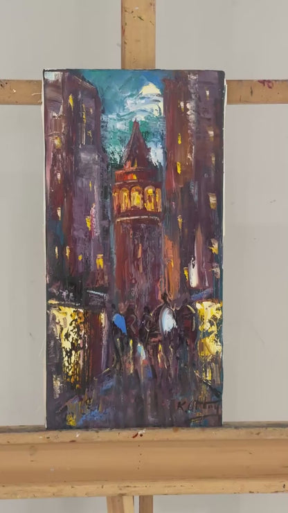 Modernite Galata Yağlı Boya Tablosu