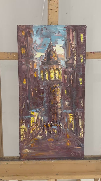 Galata'nın Ruhunda Yağlı Boya Tablosu