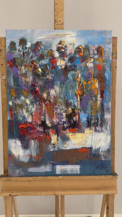 Soyut Renk Rüyası Yağlı Boya Tablosu