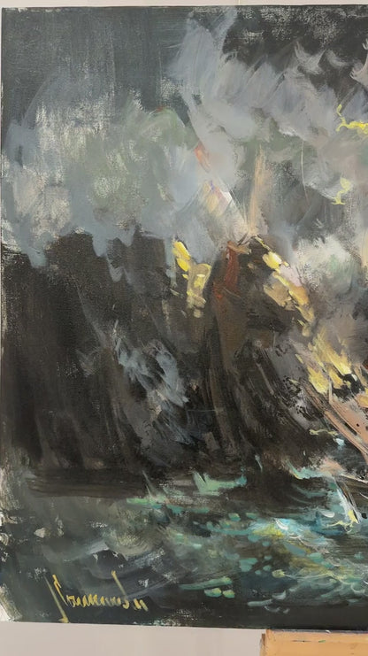 Rüzgarın ve Denizin Hikayesi Yağlı Boya Tablosu