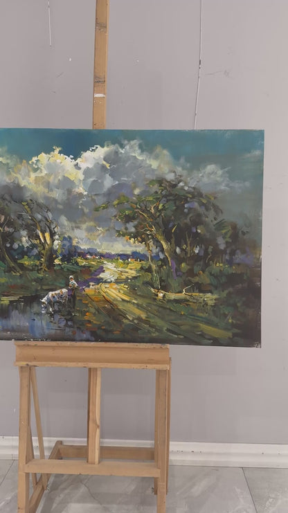 Gün Doğumunun Sessizliği Yağlı Boya Tablosu