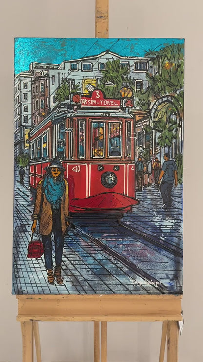 Taksim'in Hatıraları Yağlı Boya Tablosu