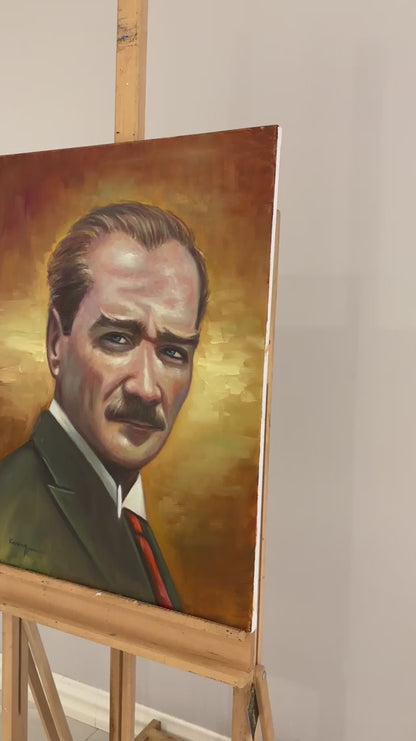 Önderin İzinde Yağlı Boya Tablosu