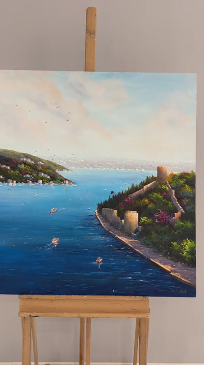 Boğaz ve Rumeli Hisarı Yağlı Boya Tablosu