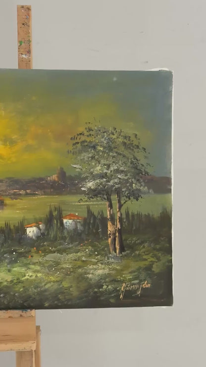 Boğazda Işık Yağmuru Yağlı Boya Tablosu