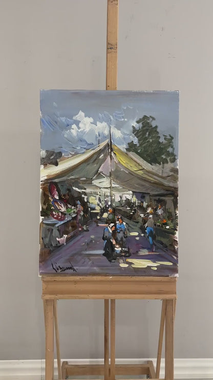 Pazar Yeri Yağlı Boya Tablosu