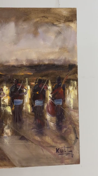 Galata Kulesinin Orkestrası Yağlı Boya Tablosu