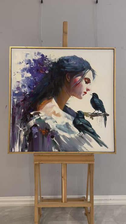 Woman Within the Tunes Oil Painting