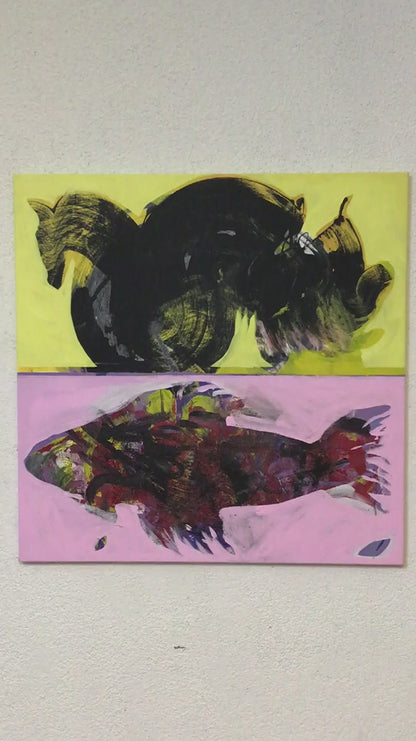 Soyut Deniz Hikayesi Yağlı Boya Tablosu