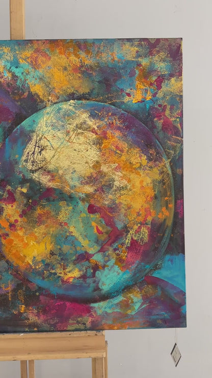 Gizemli Küreler Yağlı Boya Tablosu