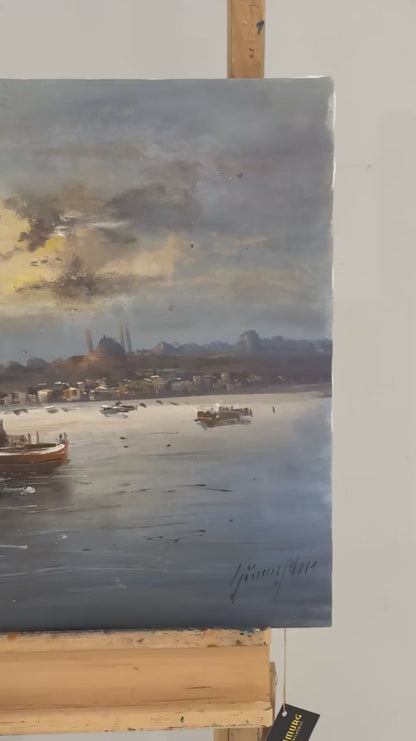 Karlı İstanbul Yağlı Boya Tablosu