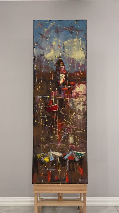 Kız Kulesi Efsanesi Yağlı Boya Tablosu