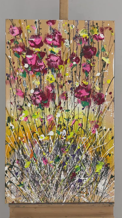 Parlak Tonların Çarpışması Yağlı Boya Tablosu