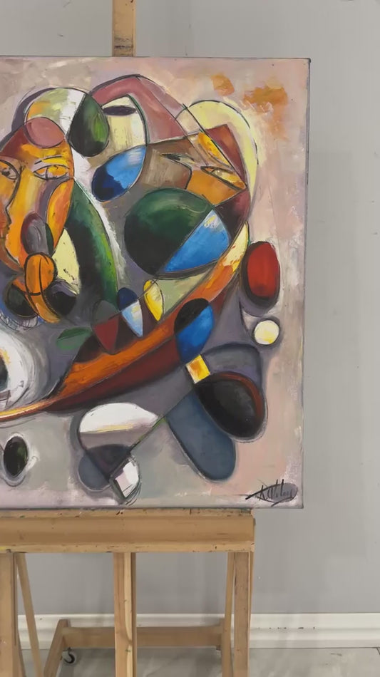 Çoklu Figür Yağlı Boya Tablosu