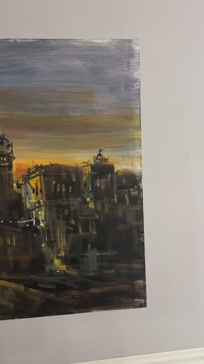 İstanbul Boğazında Akşamüstü Yağlı Boya Tablosu