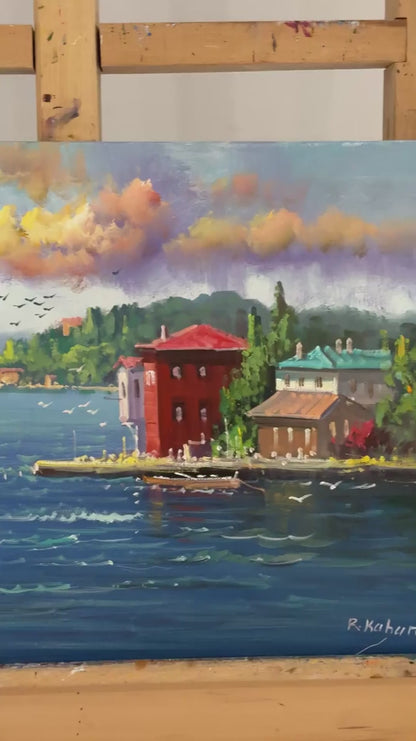 Boğazdan Bir Masal Yağlı Boya Tablosu