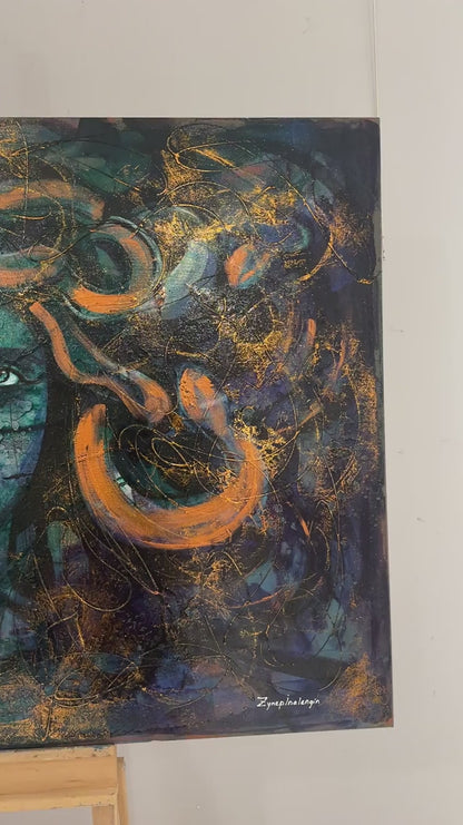 Medusa'nın Gözleri Yağlı Boya Tablosu