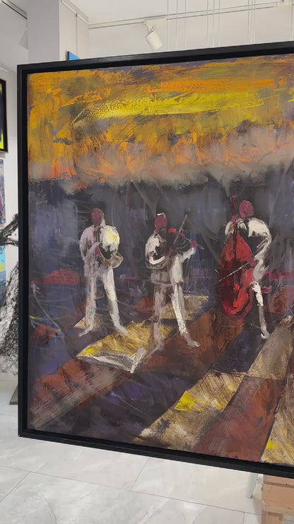 Galata Kulesi Orkestrası Yağlı Boya Tablosu