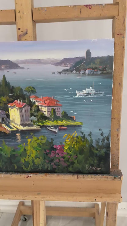 Yalıların Arasında Gün Yağlı Boya Tablosu