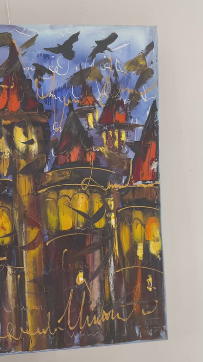 Galata Kulesi Rapsodisi Yağlı Boya Tablosu