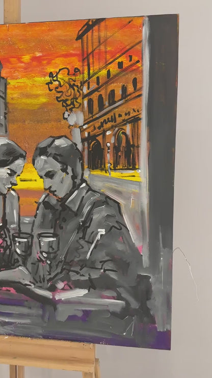 Paylaşılan Anlar Yağlı Boya Tablosu