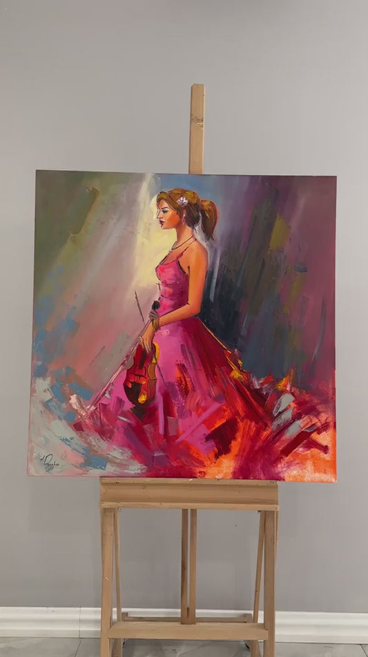 Melodinin Portresi Yağlı Boya Tablosu