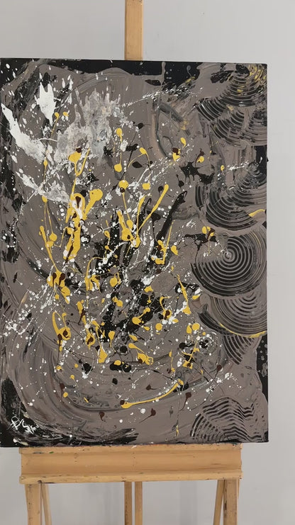 Şekillerin Dansı Yağlı Boya Tablosu