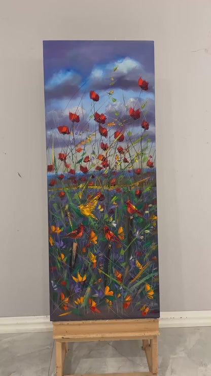 Gelincik Şarkısı Yağlı Boya Tablosu