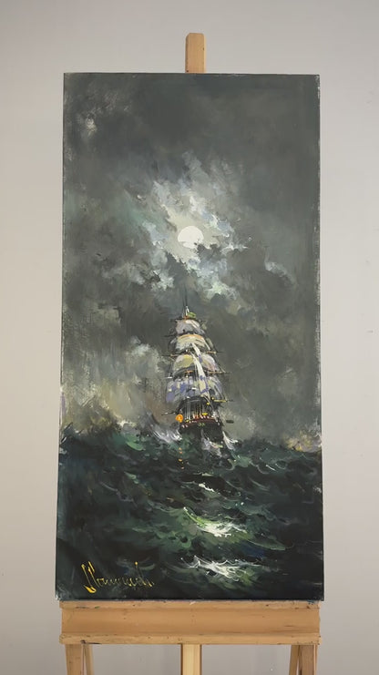 Denizlerin Gürültüsü Yağlı Boya Tablosu