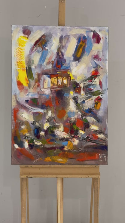 Galata’nın Sessiz Tanıkları Yağlı Boya Tablosu