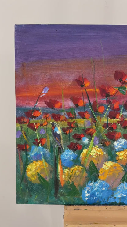 Ortancalar ve Gelincikler Yağlı Boya Tablosu