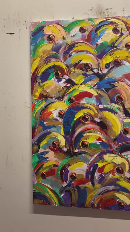 Modern Kompozisyon Yağlı Boya Tablosu