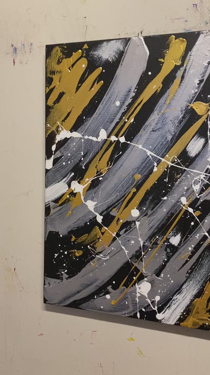 Siyah Soyutluğun Simgesi Yağlı Boya Tablosu