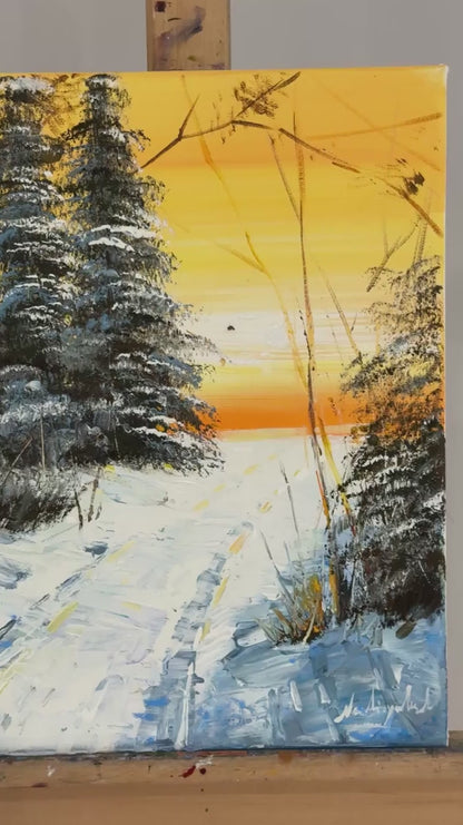 Kışın Hatırlattıkları Yağlı Boya Tablosu