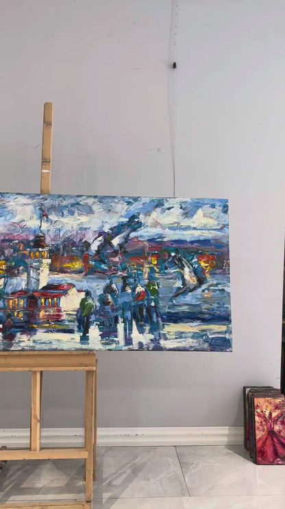 Salacak'tan Seyir Yağlı Boya Tablosu