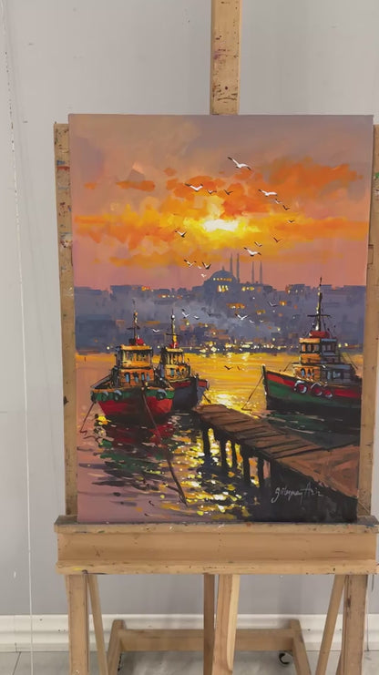 Ufka Doğru Boğaz Yağlı Boya Tablosu