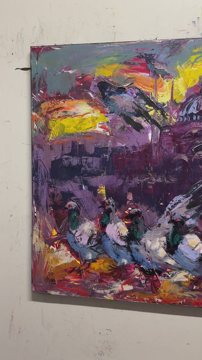 Ayasofya'nın Özgür Kanatları Yağlı Boya Tablosu