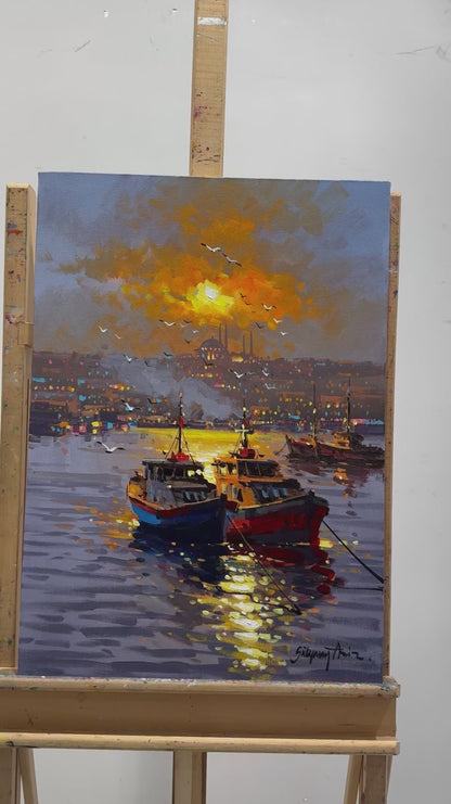 Haliç’te Sessizlik Yağlı Boya Tablosu