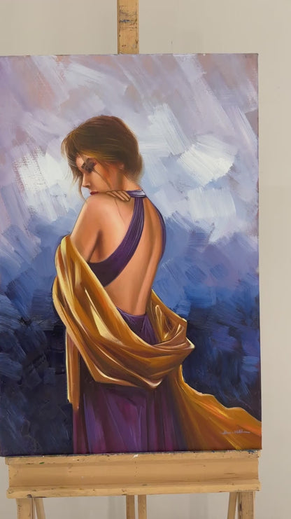 Kadının Zamansız Güzelliği Yağlı Boya Tablosu