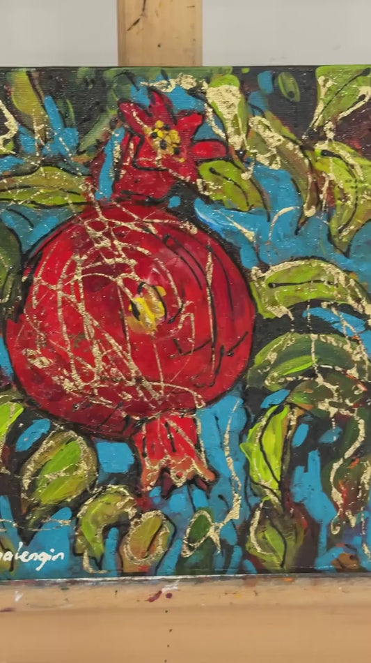 Nar Zamanı Yağlı Boya Tablosu