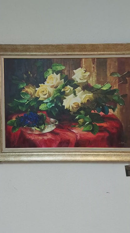 Sarı Güller Yağlı Boya Tablosu