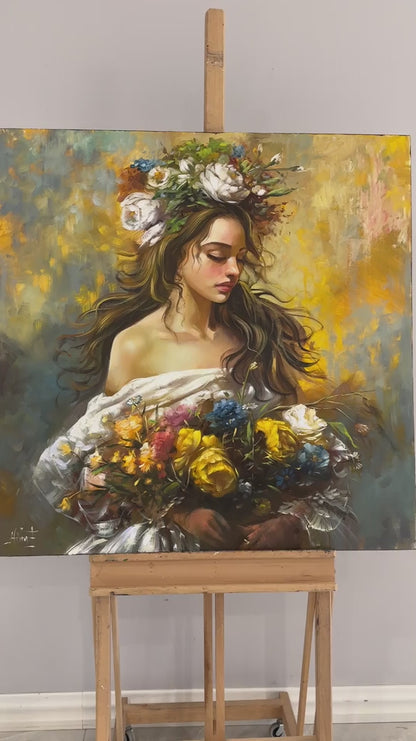 Baharın İncisi Yağlı Boya Tablosu