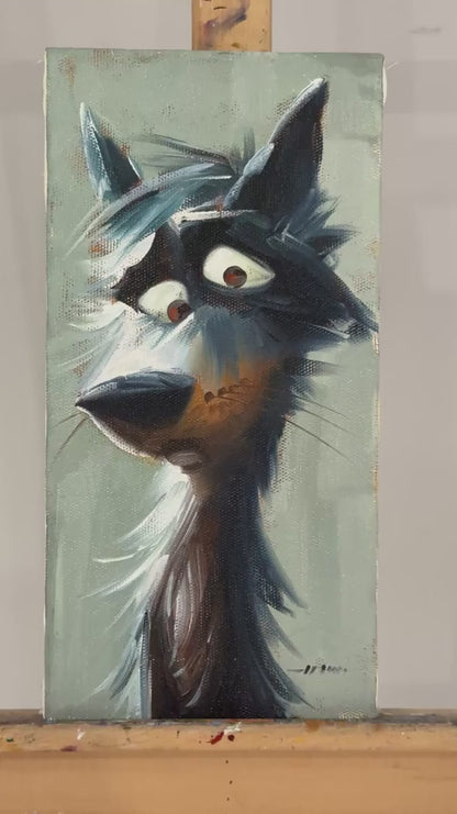 Mahçup Köpek Yağlı Boya Tablosu