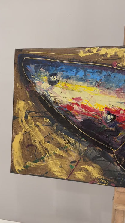 Kelebeğin Zarif Esintisi Yağlı Boya Tablosu