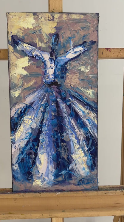 Semada Işığa Yolculuk Yağlı Boya Tablosu