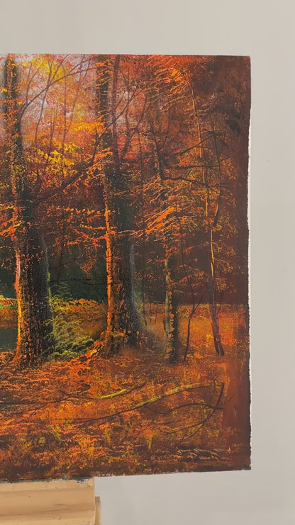 Sakin Sonbahar Manzarası Yağlı Boya Tablosu